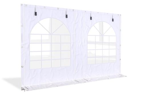Partytent zijwand PVC met ramen en ritsen | 4 meter | 220cm, Tuin en Terras, Partytenten, Partytent, Nieuw, Verzenden