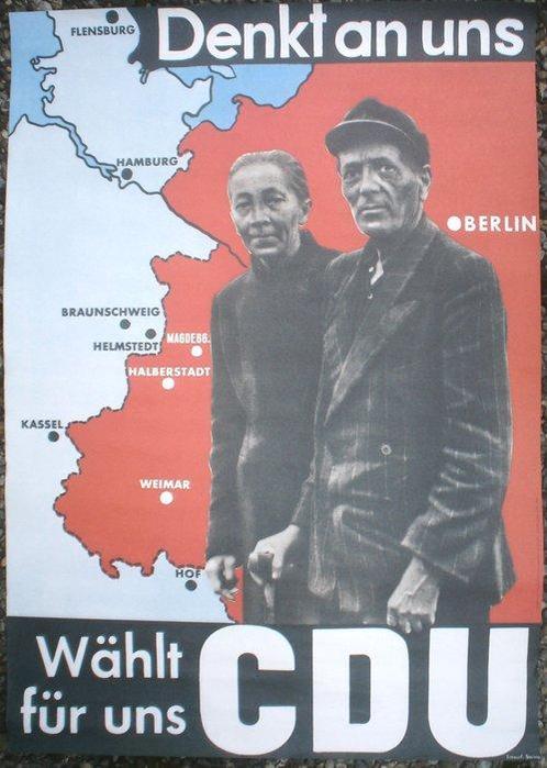 Franz Weiss - Siering - Political Poster 2 x CDU Propaganda, Antiek en Kunst, Kunst | Designobjecten
