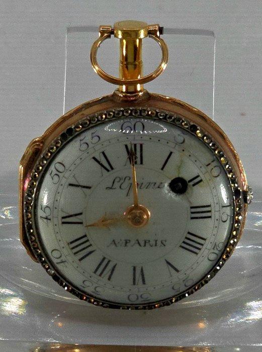 L´Epine - 18kt. Lepine Punkspindeluhr - meisterliche, Handtassen en Accessoires, Horloges | Heren