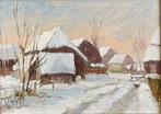 Lamber van der Velden (1936-2011) - Boerderij in winter