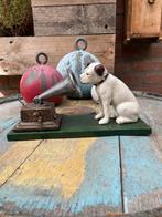 Decoratief ornament - Hond met grammofoonspeler, Antiek en Kunst