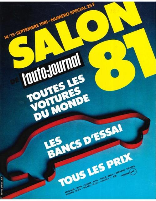 1981 LE AUTO JOURNAL (SALON EDITIE) JAARBOEK 14/15 FRANS, Livres, Autos | Brochures & Magazines