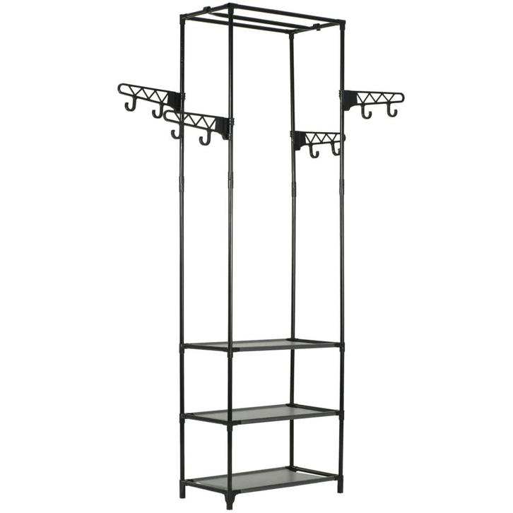 vidaXL Kledingrek 55x28,5x175 cm staal en ongeweven stof, Huis en Inrichting, Kasten | Kleerkasten, Nieuw, Verzenden