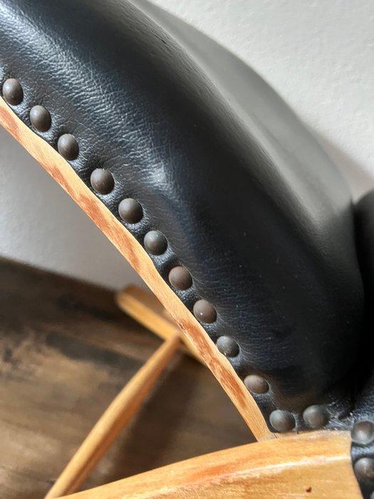 Kruk - repose-pied - hoogwaardig leer, Antiek en Kunst, Curiosa en Brocante