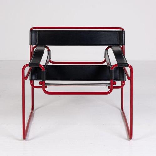 Knoll - Marcel Breuer - Fauteuil - Wassily Stoel - Leder,, Antiek en Kunst, Antiek | Meubels | Stoelen en Sofa's
