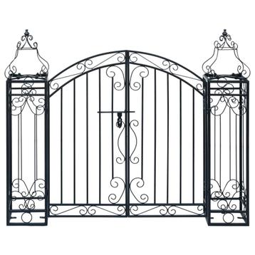 vidaXL Poort decoratief 122x20,5x100 cm smeedijzer, Tuin en Terras, Verzenden, Nieuw