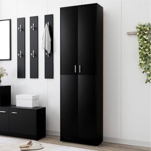 vidaXL Gangkast 55x25x189 cm bewerkt hout zwart, Huis en Inrichting, Kasten | Kleerkasten, Nieuw, Verzenden