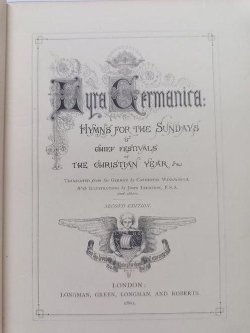 Catherine Winkworth/John Leighton - Lyra Germanica: Hymns, Antiek en Kunst, Antiek | Boeken en Manuscripten