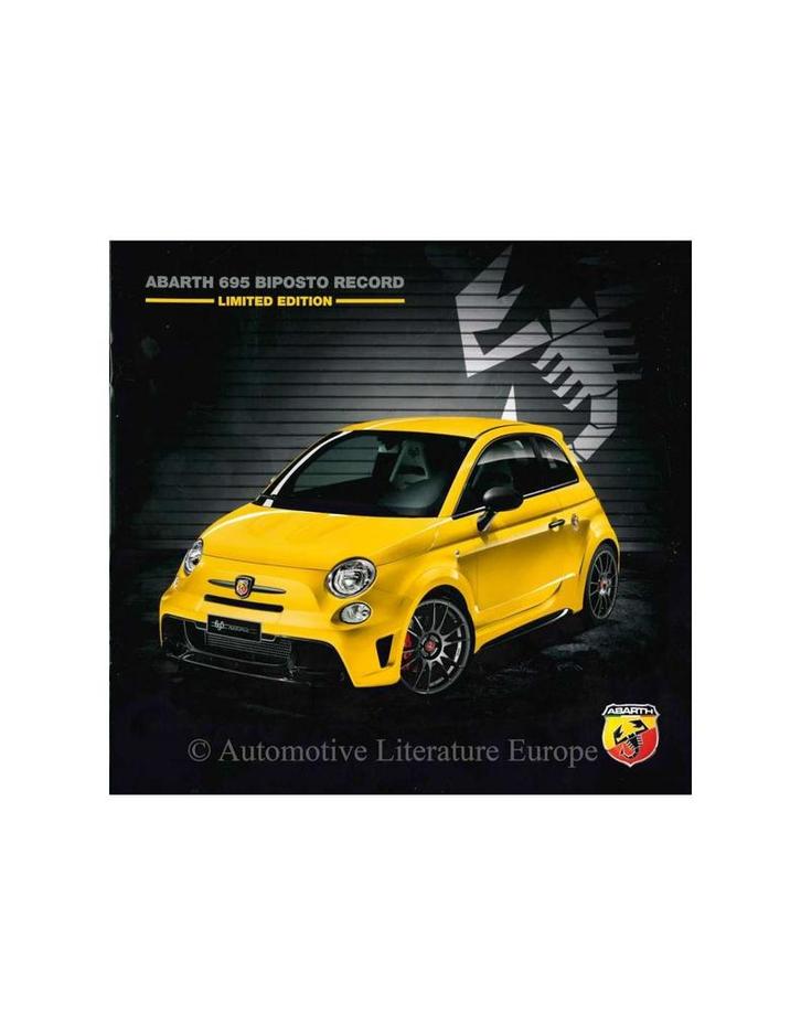 2015 ABARTH 695 BIPOSTO RECORD BROCHURE NEDERLANDS, Boeken, Auto's | Folders en Tijdschriften, Ophalen of Verzenden