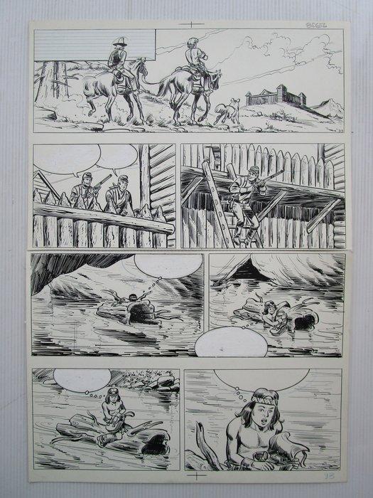 Bessy 146 - Originele pagina (p.9) - De gevangene van Fort, Boeken, Stripverhalen