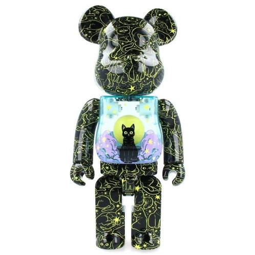 Medicom Toy Be@rbrick - 400%  Bearbrick - Cat in the Night, Antiek en Kunst, Kunst | Schilderijen | Modern