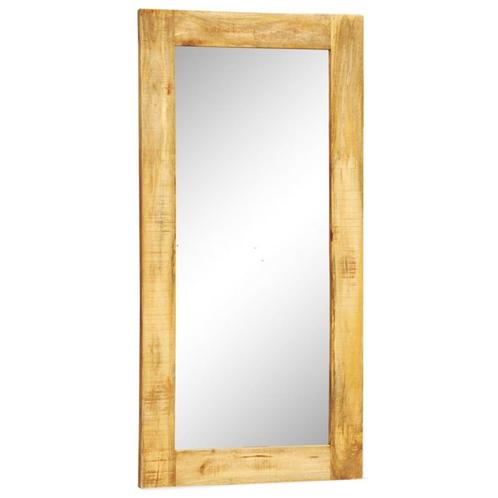 vidaXL Wandspiegel in massief houten frame 120x60 cm, Huis en Inrichting, Woonaccessoires | Spiegels, Nieuw, Verzenden