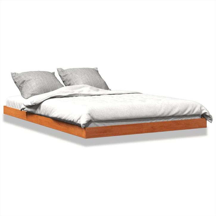 Grenenhouten Bed 140x200 | OP = OP | 55% Voordeel!, Huis en Inrichting, Slaapkamer | Bedden, 140 cm, 200 cm, Bruin, Nieuw, Hout