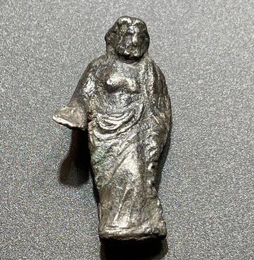 Romain antique Argent Figurine de Jupiter (Zeus), debout,