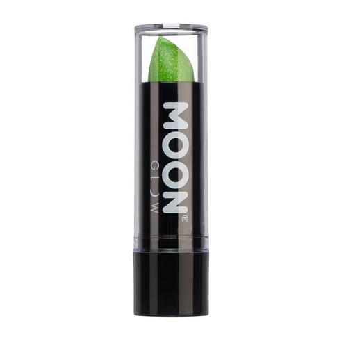 Moon Glow Neon UV Glitter Lipstick Green 4.2g, Hobby en Vrije tijd, Feestartikelen, Nieuw, Verzenden