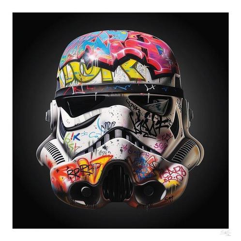 SKE - Stormtrooper vandalized Hemlet, Antiek en Kunst, Kunst | Schilderijen | Modern