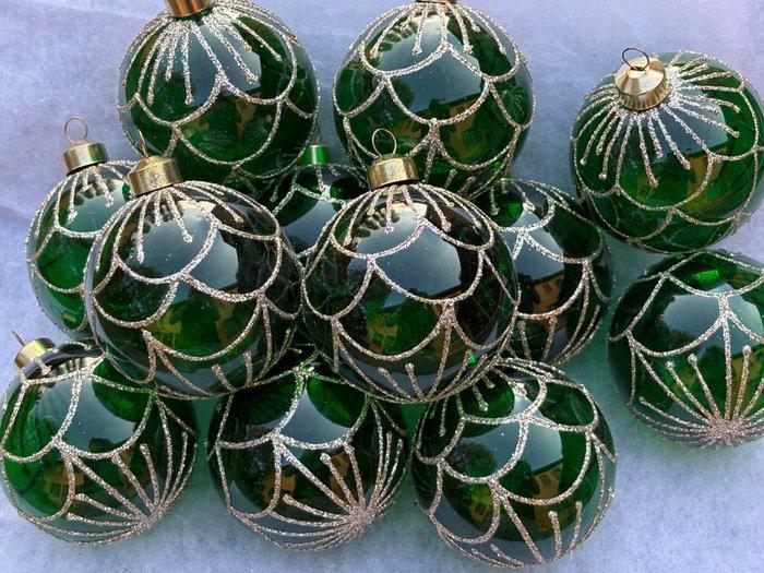 Esse Italia: witte glazen kerstbal mt guirlandes van, Diversen, Kerst