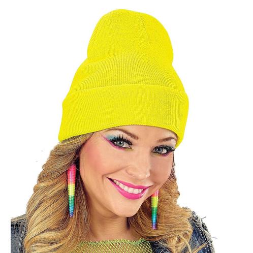 Beanie Neon Geel, Hobby en Vrije tijd, Feestartikelen, Nieuw, Verzenden