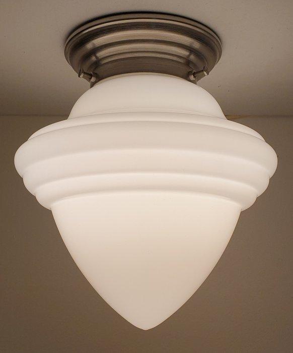 GISO (Gispen) - Lampe à suspendre - Acorn - Opaline, Nickel, Antiek en Kunst, Kunst | Designobjecten