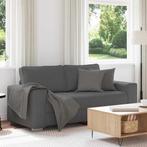 vidaXL Loveseat bank 140 cm corduroy stof donkergrijs, Huis en Inrichting, Verzenden, Nieuw