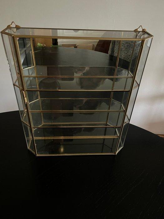 Vitrinekast - glas verguld - Vitrinekastje, Antiek en Kunst, Curiosa en Brocante
