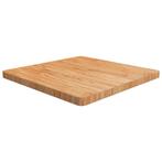 vidaXL Tafelblad vierkant 70x70x4cm massief eiken lichtbruin, Huis en Inrichting, Verzenden, Nieuw