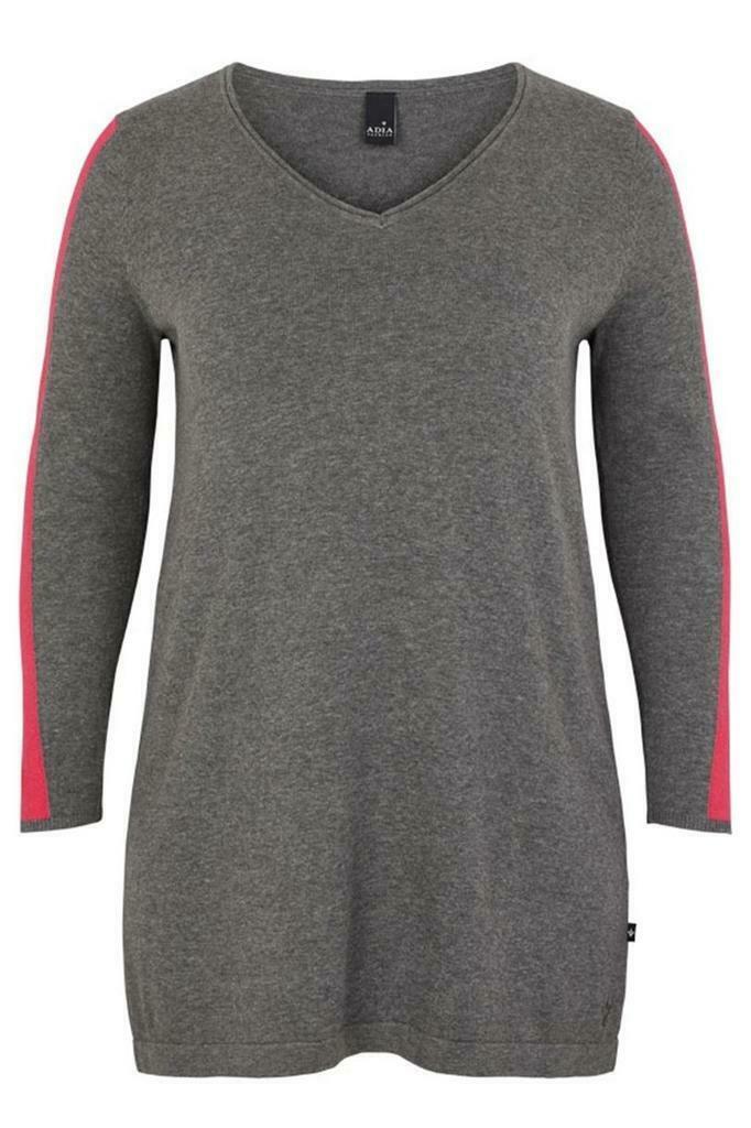 Trui Adia kontrast bies zijmouw maat 50/52, Kleding | Dames, Truien en Vesten, Verzenden