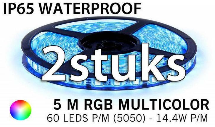 2 stuks: 5M RGB 5050 LED strip 60LEDs p/m - IP68 - comple..., Elektronische apparatuur, Overige elektronische apparatuur, Verzenden