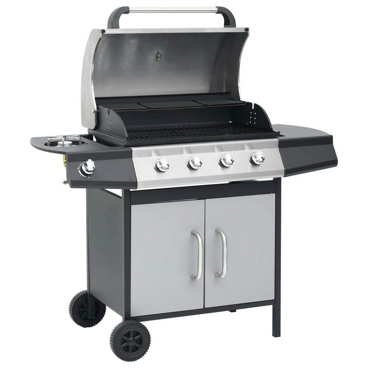 vidaXL Gasbarbecue 4+1 kookzone stoel en roestvrij staal, Elektronische apparatuur, Overige elektronische apparatuur, Nieuw, Verzenden