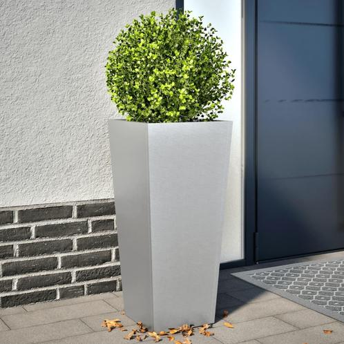 vidaXL Plantenbakken 2 st 35x35x75 cm gegalvaniseerd staal, Tuin en Terras, Bloempotten, Nieuw, Verzenden