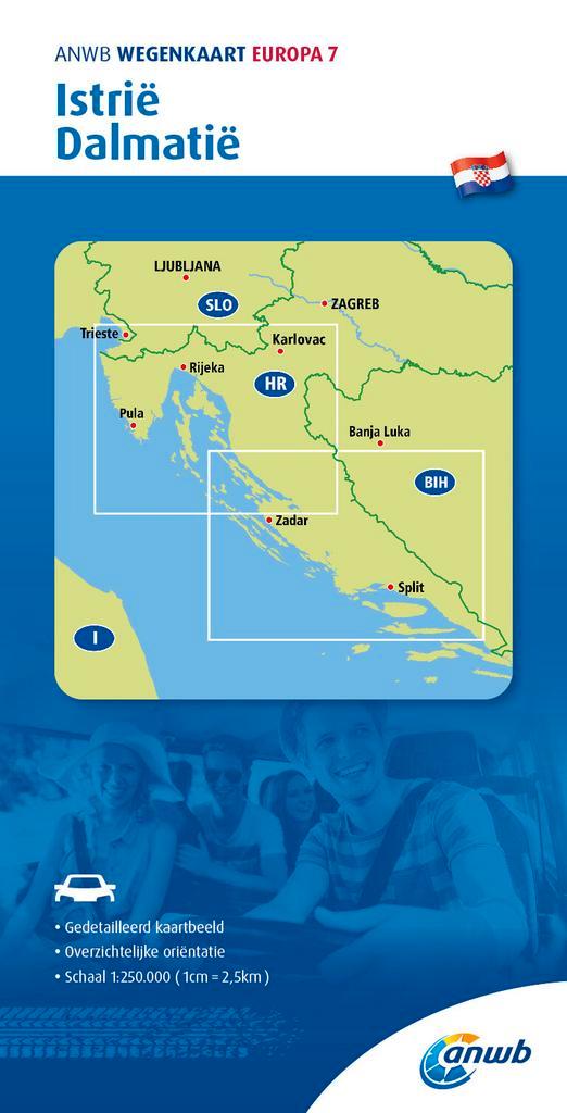 Istrië - Dalmatië 7 ANWB wegenkaart / ANWB wegenkaart, Boeken, Reisgidsen, Gelezen, Verzenden