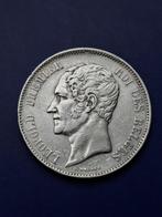 België. Leopold I. 5 Francs 1850 zonder punt / variant met, Postzegels en Munten