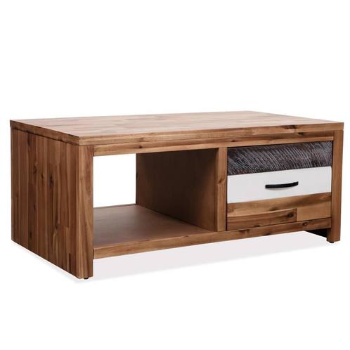 vidaXL Salontafel 90x50x37,5 cm massief acaciahout, Huis en Inrichting, Tafels | Salontafels, Nieuw, Verzenden