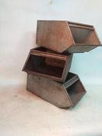 Industrieel design Bak - Metaal - 1960-1970 - 3x stapelbak