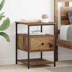 vidaXL Nachtkastje 2 pcs Oud hout 40 x 42 x 56 cm Bewerkt, Verzenden, Nieuw