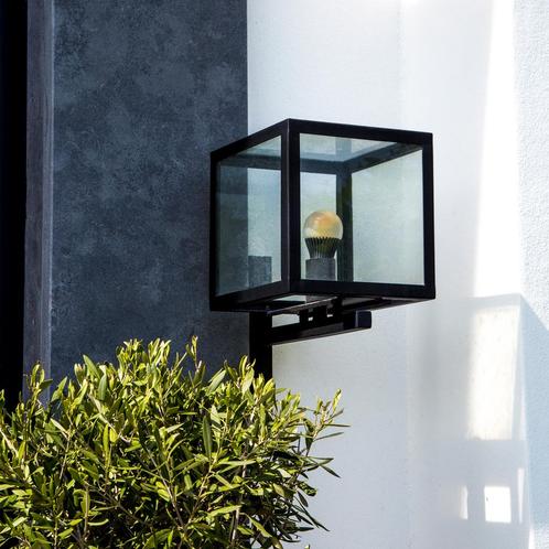 Strak & modern Loosdrecht Muurlamp Zwart Buitenverlichting, Tuin en Terras, Buitenverlichting, Verzenden