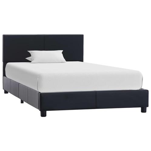 vidaXL Bedframe kunstleer zwart 90x200 cm, Huis en Inrichting, Slaapkamer | Bedden, Nieuw, Verzenden