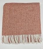 Exclusieve grote plaid, zeer zachte koraalrode kleur met