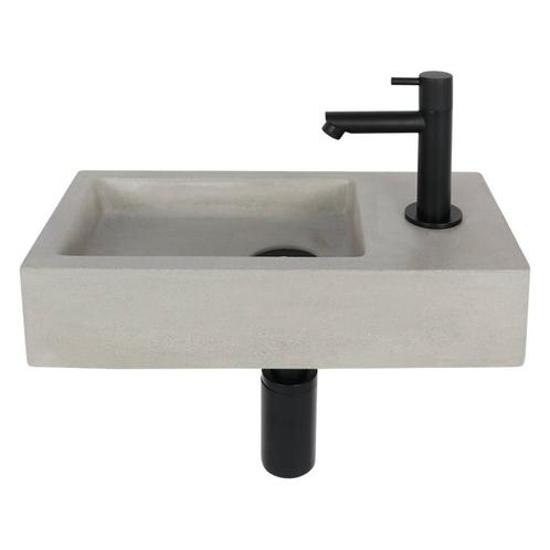 Fonteinset Differnz Jukon Rechts 38.5x18.5x9 cm Beton Grijs, Doe-het-zelf en Bouw, Sanitair, Overige typen, Nieuw, Ophalen of Verzenden