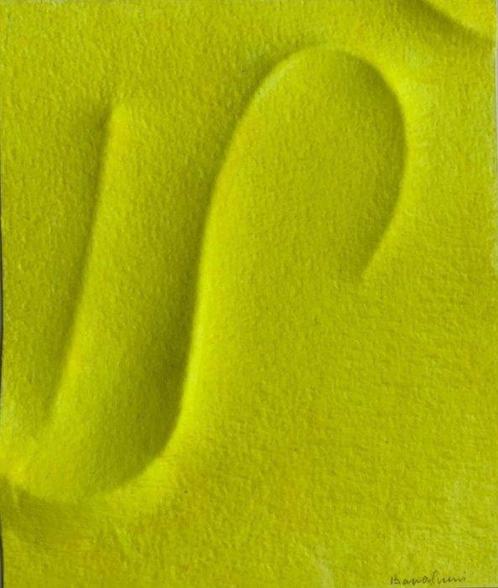 Agostino Bonalumi (1935-2013) - Spartito minimo giallo, Antiek en Kunst, Kunst | Schilderijen | Modern