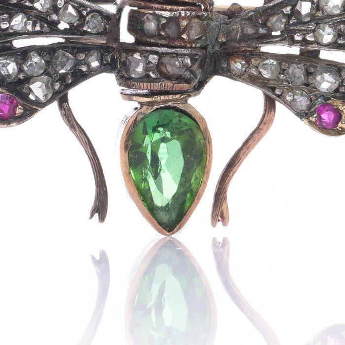 Broche Broche ancienne en or 15 carats et argent, avec des, Bijoux, Sacs & Beauté, Bijoux anciens