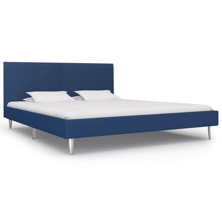 vidaXL Bedframe stof blauw 180x200 cm, Huis en Inrichting, Slaapkamer | Bedden, Nieuw, Verzenden