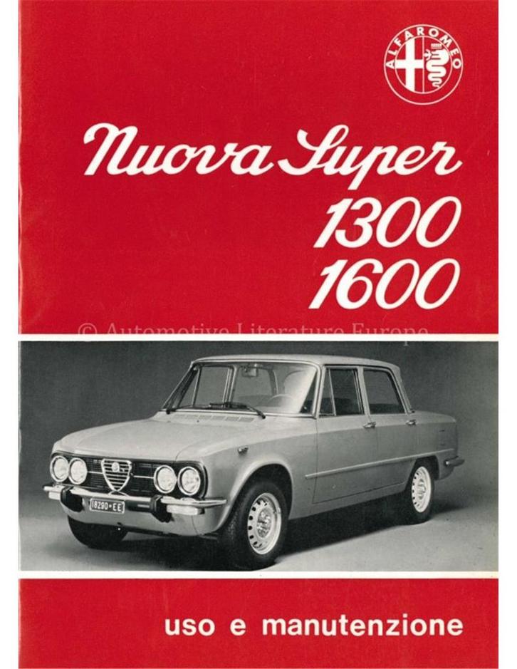 1975 ALFA ROMEO GIULIA NUOVA SUPER INSTRUCTIEBOEKJE, Auto diversen, Handleidingen en Instructieboekjes