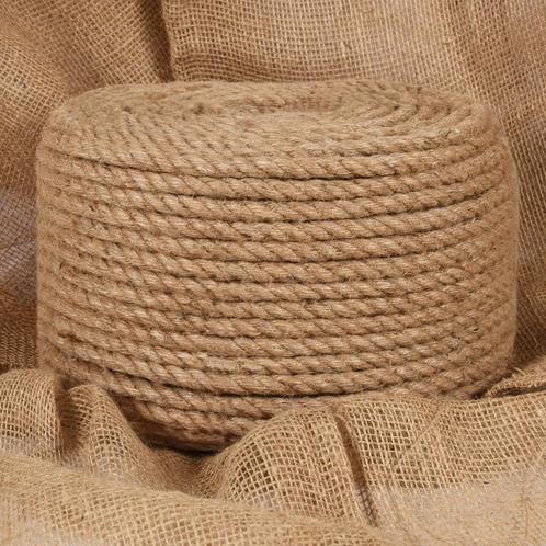 vidaXL Touw 100% jute 10 mm 100 m, Doe-het-zelf en Bouw, IJzerwaren en Bevestigingsmiddelen, Nieuw, Verzenden
