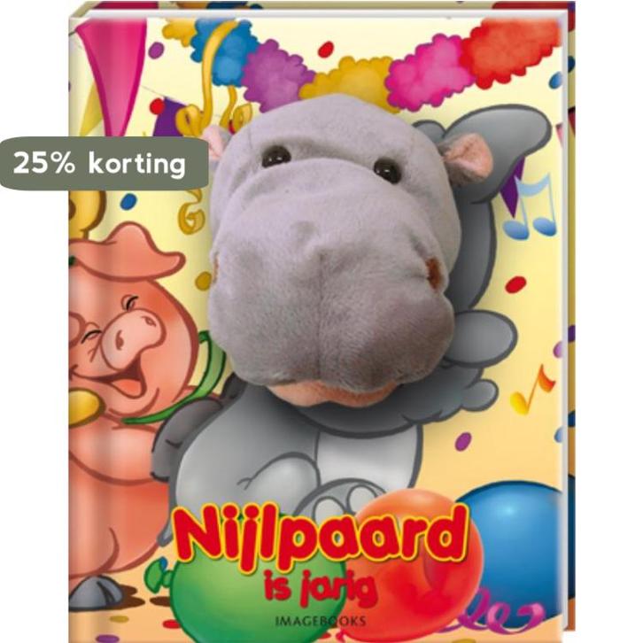 Nijlpaard is jarig (handpopboek) 9789059649316, Boeken, Kinderboeken | Baby's en Peuters, Gelezen, Verzenden