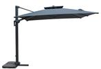 Zweefparasol Super - 3x3m - led - incl voet, Ophalen, Nieuw, Waterdicht, Zweefparasol