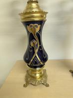 Kandelaar (2) - Porselein, Brons, Messing - Vaas kandelaren