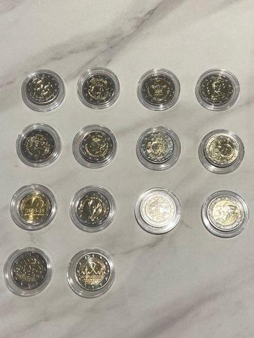 België. 2 Euro 2006/2024 (14 munten)  (Zonder Minimumprijs), Postzegels en Munten