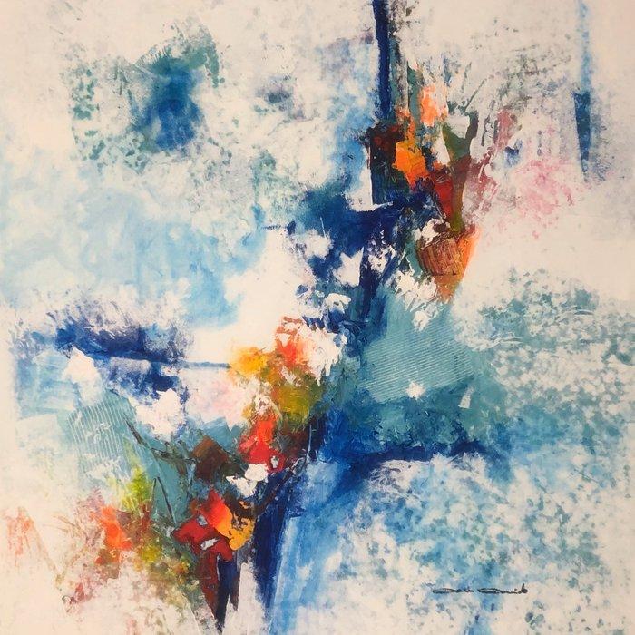 Dam Domido - Immersion couleurs - 95 x 95 cm, Antiek en Kunst, Kunst | Schilderijen | Modern