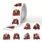 Sluitstickers kerstetiketten kerststickers rode truck &
